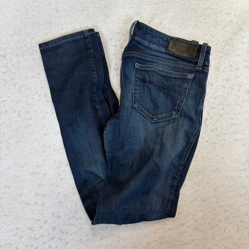 Diesel Grupee Jeans Womens Size 30 Blue Super Slim Skinny Stretch Wash 0800V